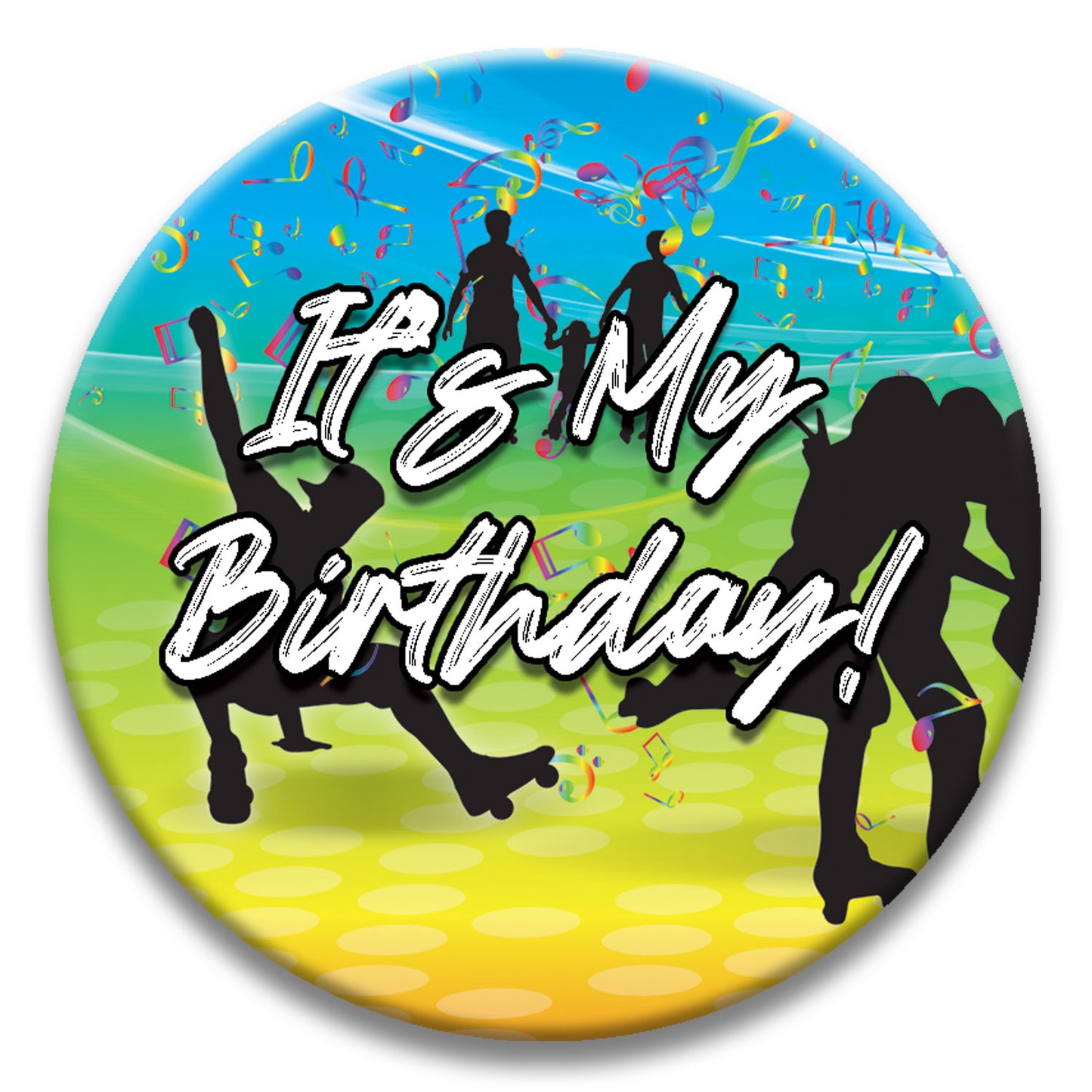 Rhythm'n Roll Themed Button - It's My Birthday!