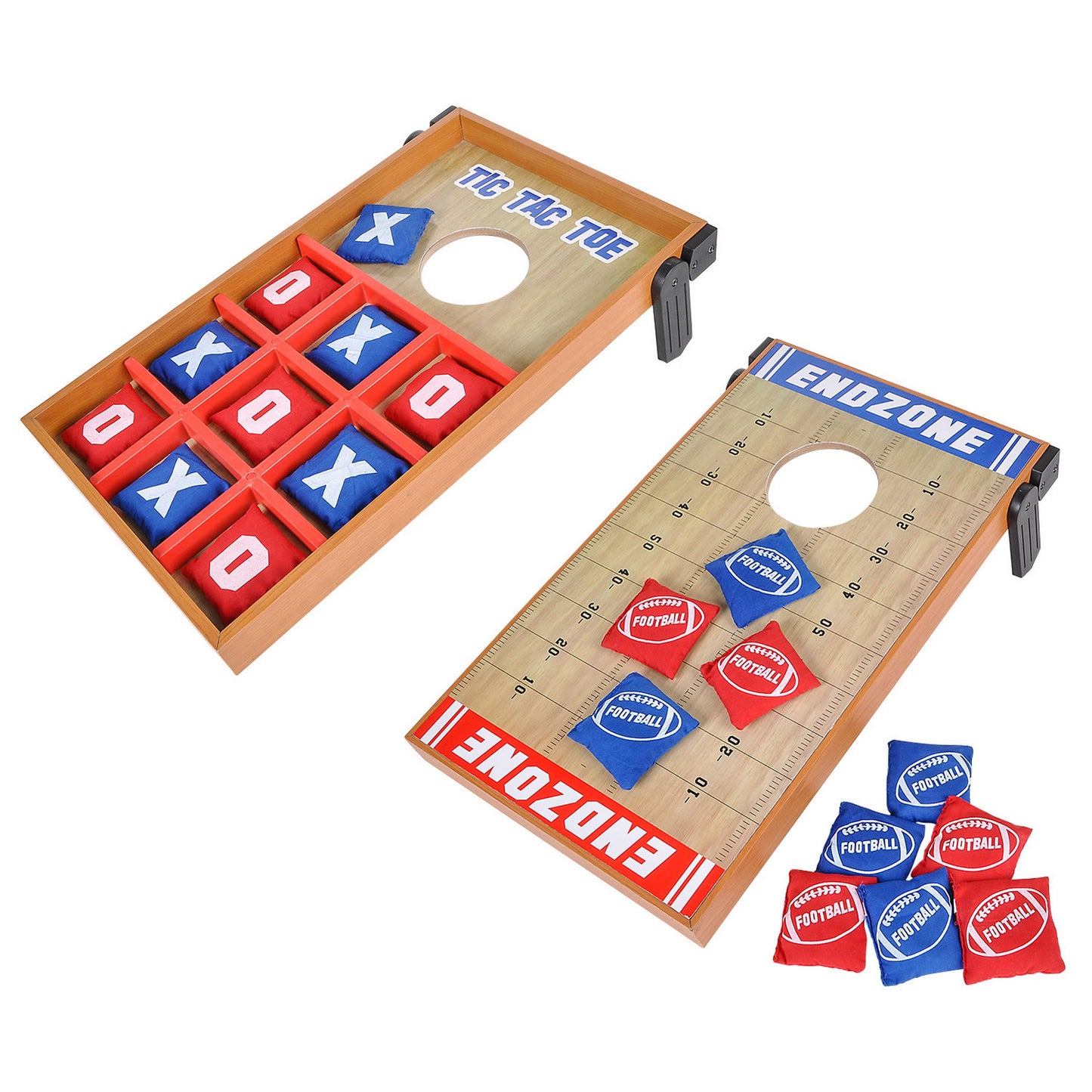 2-in-1 Wooden Toss Game 11 Piece Set