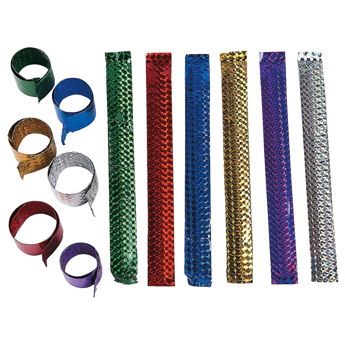 Diamond Metal Slap Bracelets - 12 Count