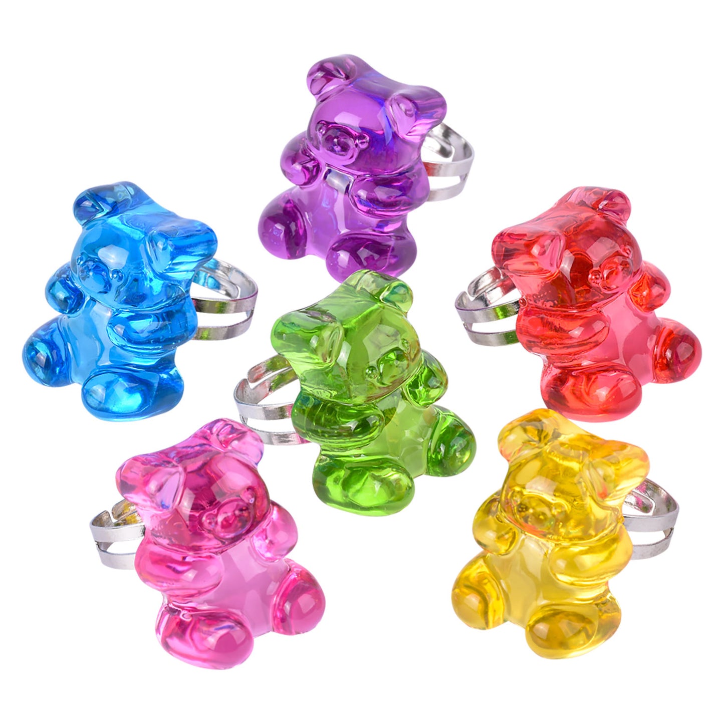 Gummie Bear Rings - 24 Count