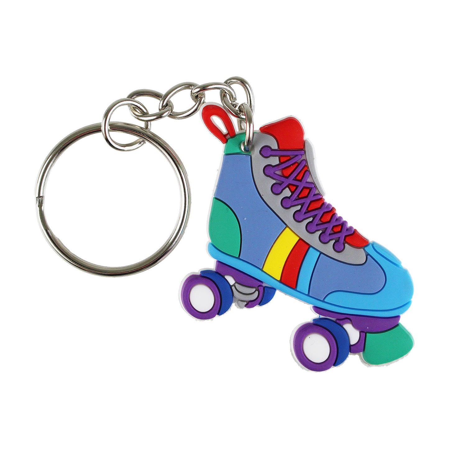 Quad Roller Skate Rubber Keychains