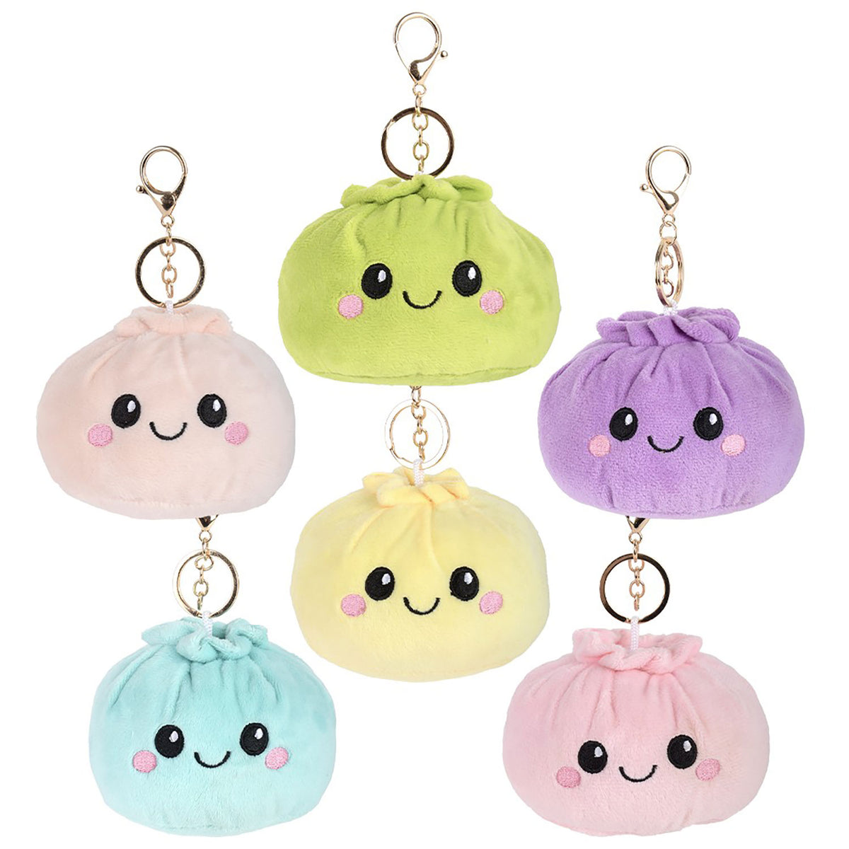 Plush Dumpling Keychain Clip-On