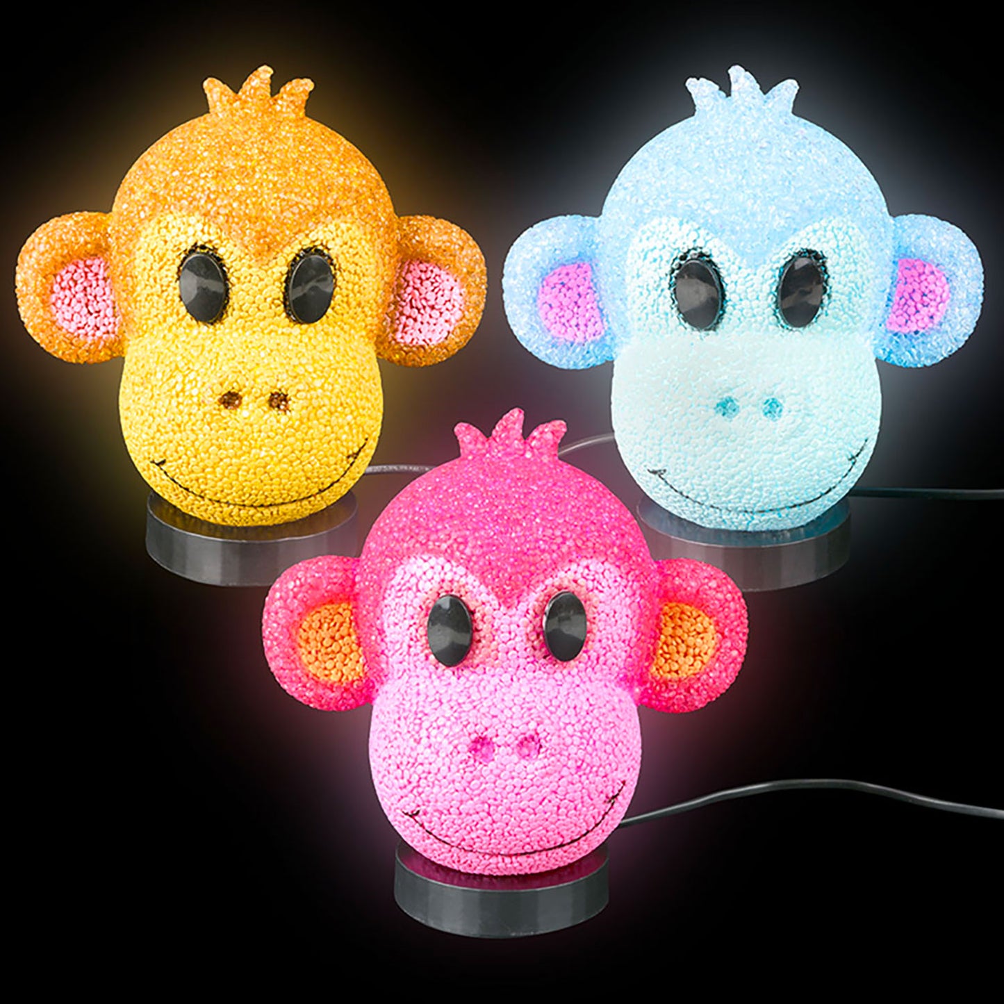 Sparkle Monkey Lamp - 8 Inch - Assorted Colors