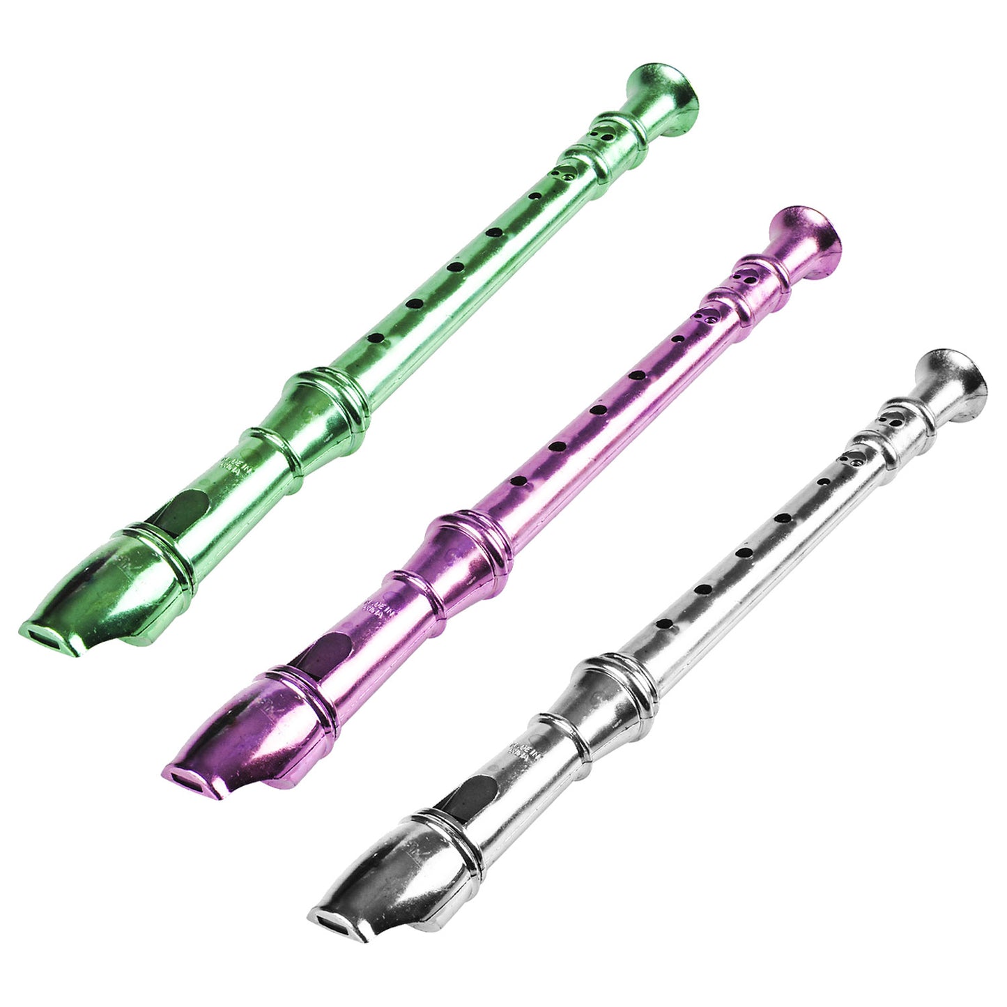 Plastic Metallic Flutes - 12 Count