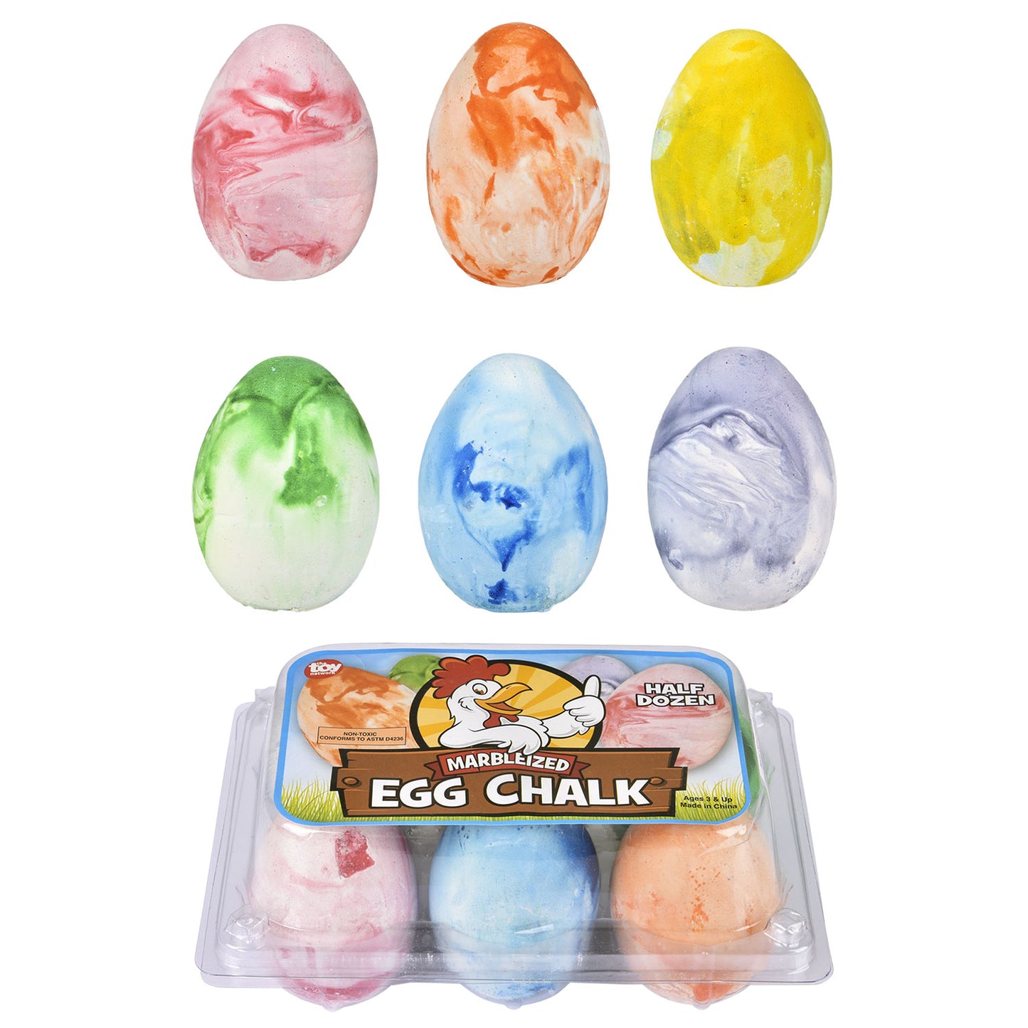 Marbleized Egg Sidewalk Chalk 6 Piece Set