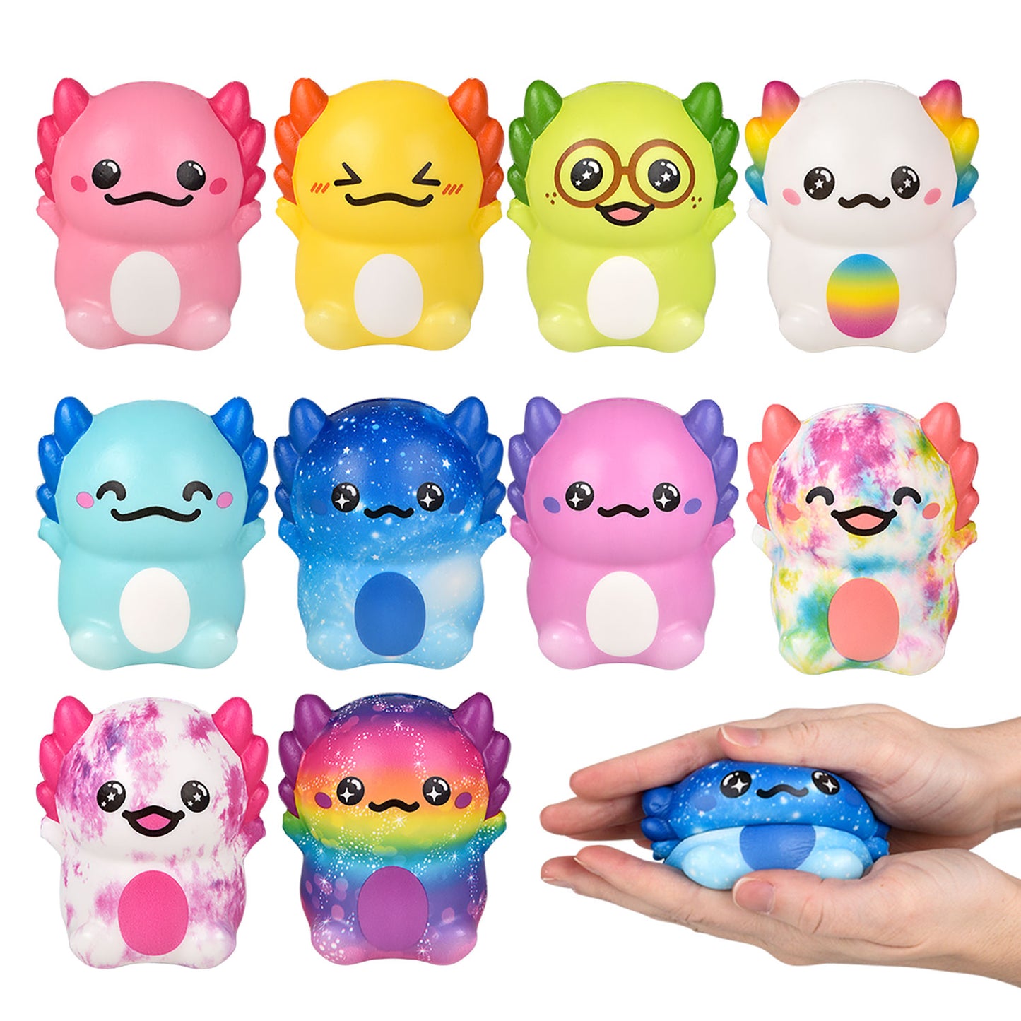 Squish Axolotl - 4 Inch - Assorted Designs