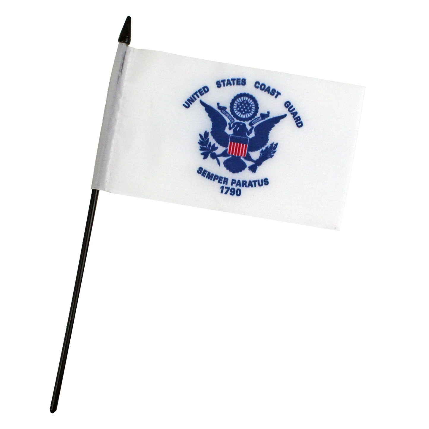 Coast Guard Cloth Flags - 4 Inch x 6 Inch - 12 Count