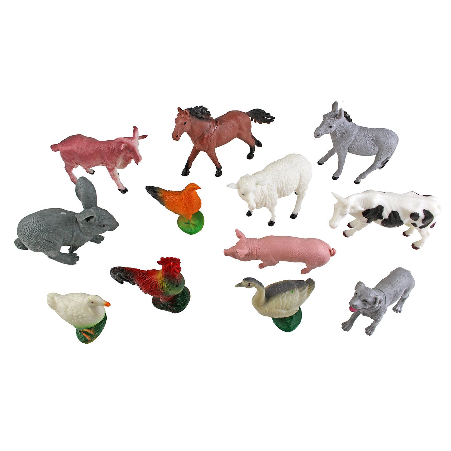 Assorted Farm Animals - 5-7 Inch - 12 Count