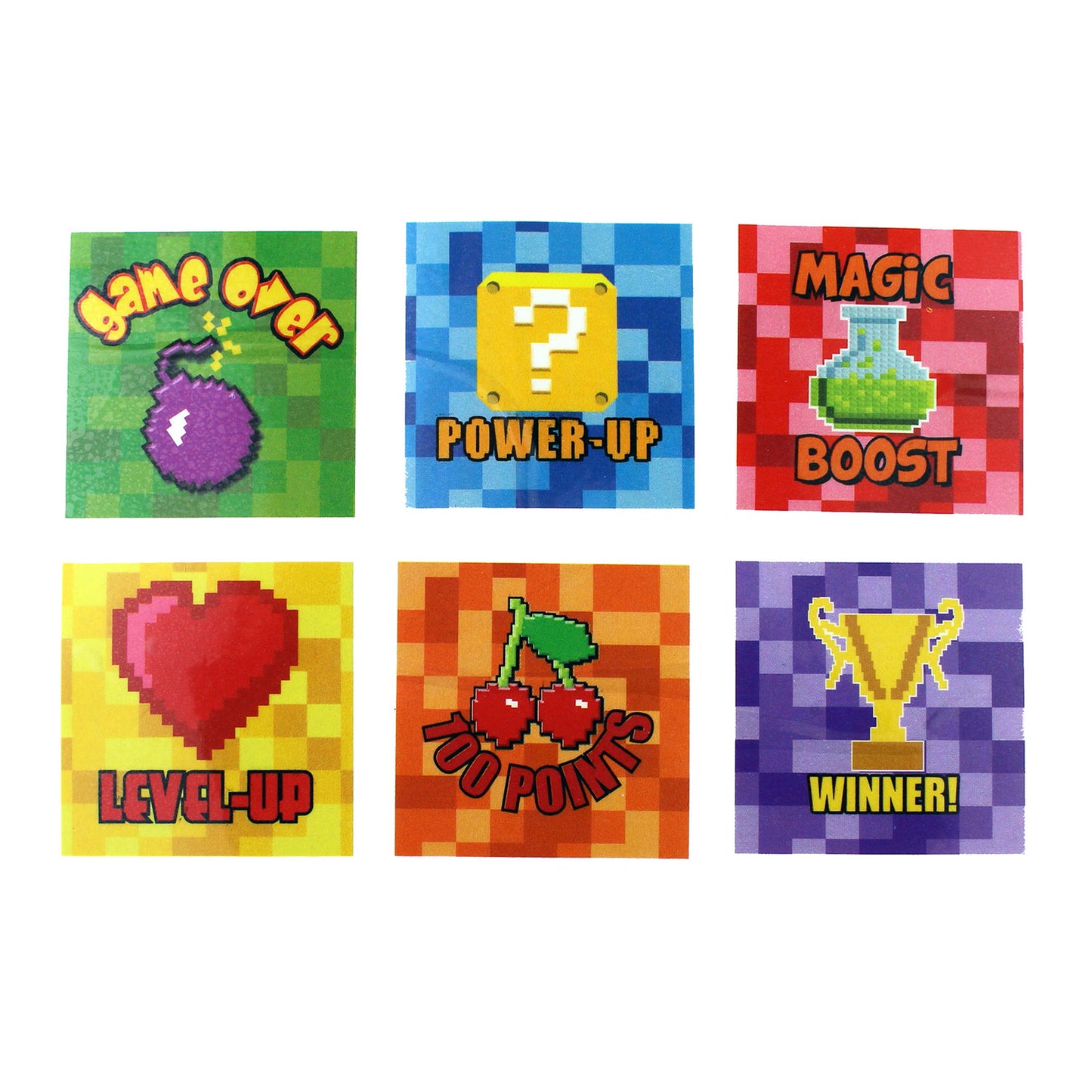 Mini Power Up Tattoos - 36 Count