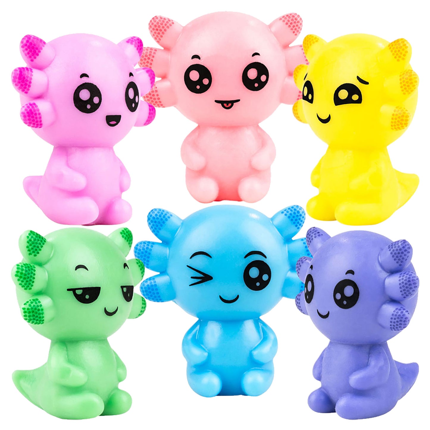 Mini Squishy Axolotls - 1 Inch - 100 Count
