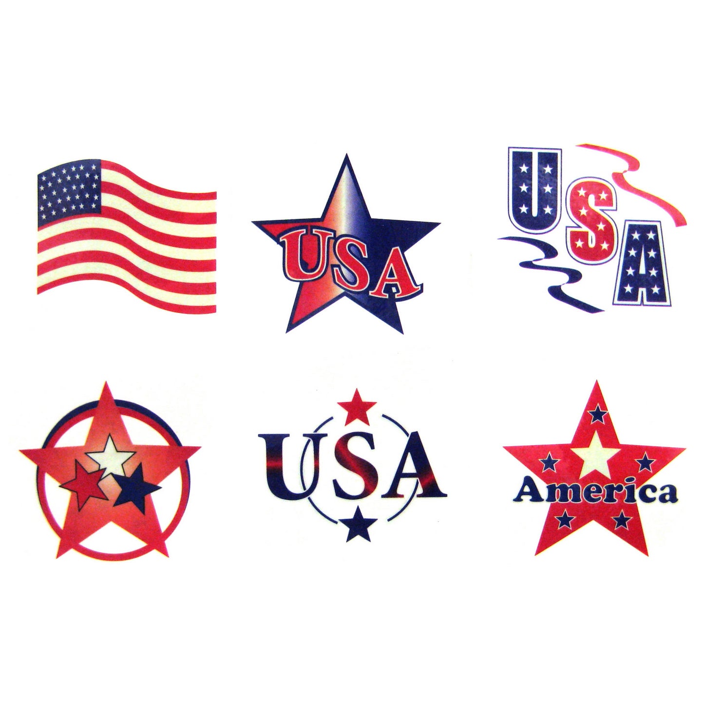 Patriotic Mini Tattoos - 144 Count