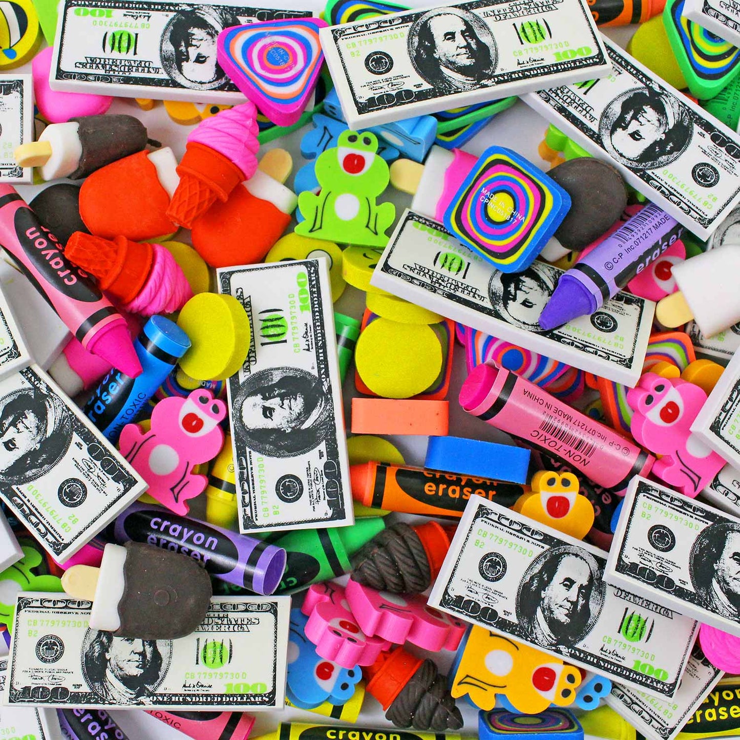 Deluxe Eraser Assortment - 144 Piece