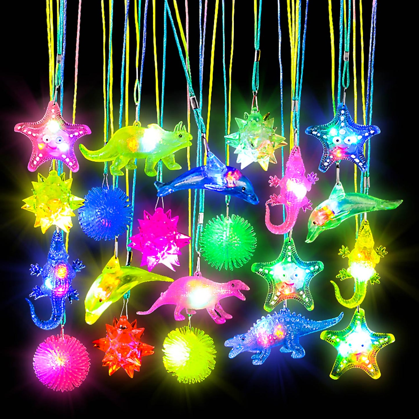 Flashing Necklace Assortment - 36 Piece