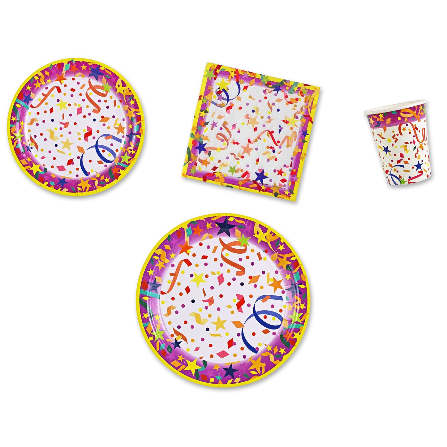 Confetti Party Place Setting Kit - 7 & 9 Inch Plates