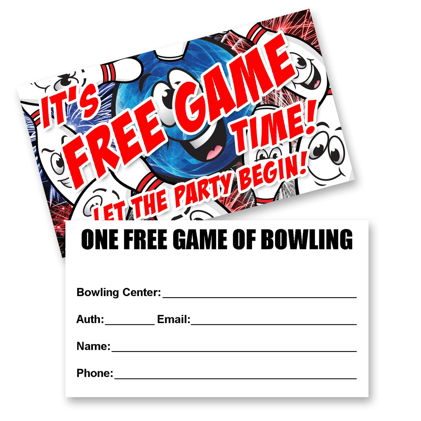 Party Lane Themed Free Game Passes - 1,000 Count