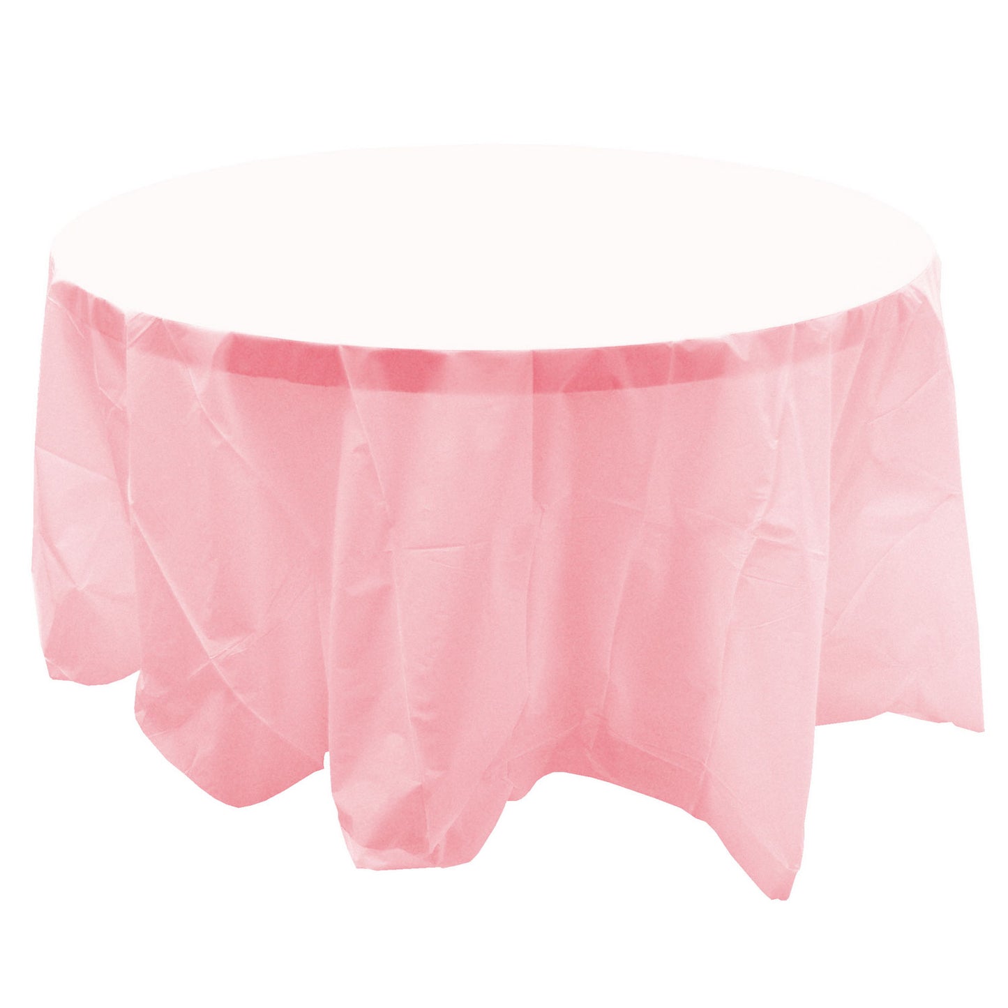 Solid Color Round Table Cover - 84 Inch