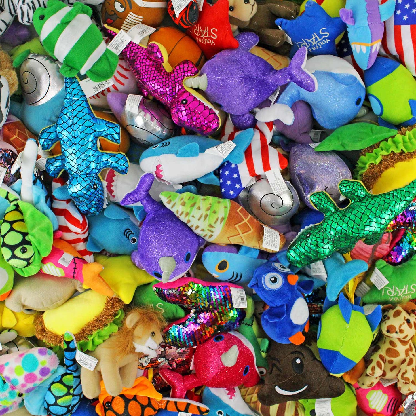 Plush Assortment - 4 Inch to 9 Inch Average - 144 Piece