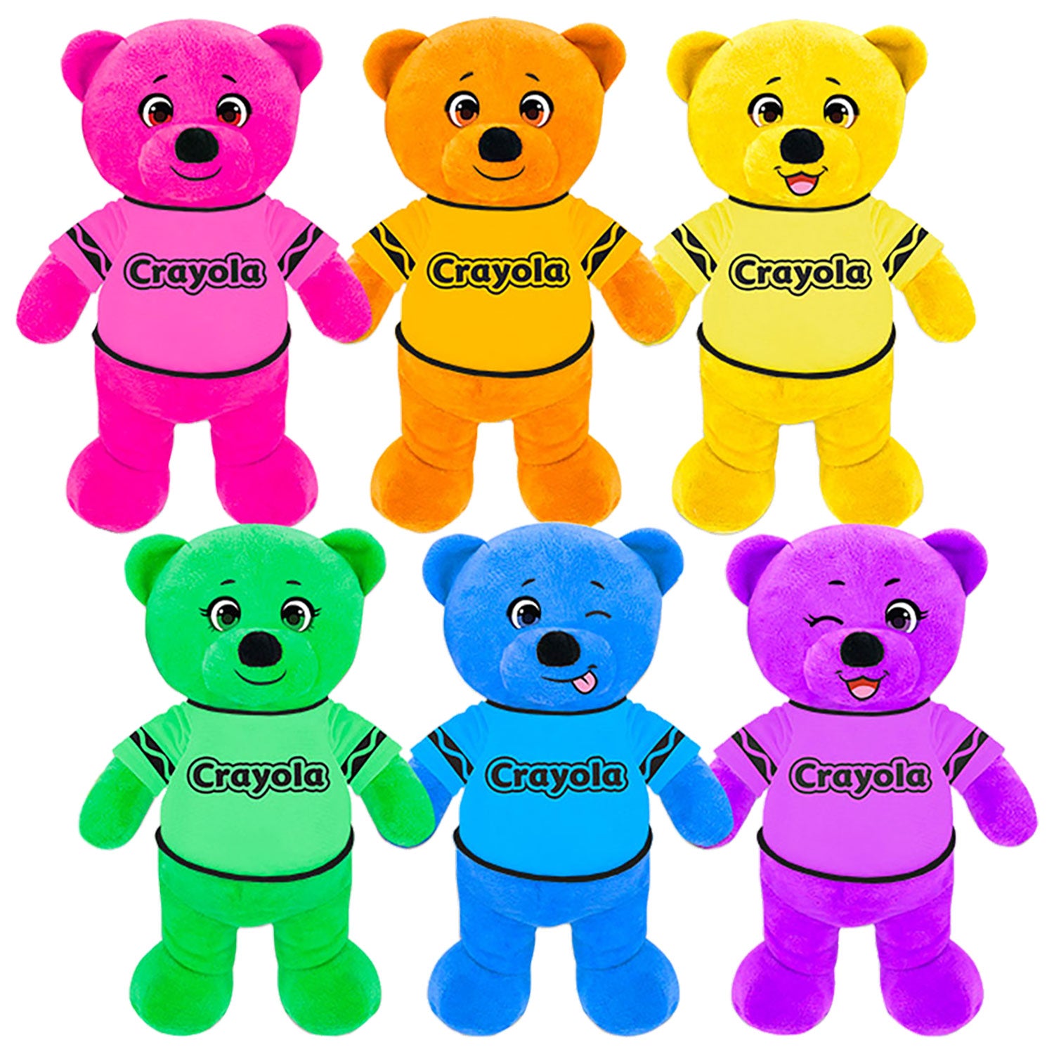 Teddy Betsy Bear Crayola Bunny ぬいぐるみ Plush Crayola Bear - Assorted Colors – Rebecca's Toys & Prizes