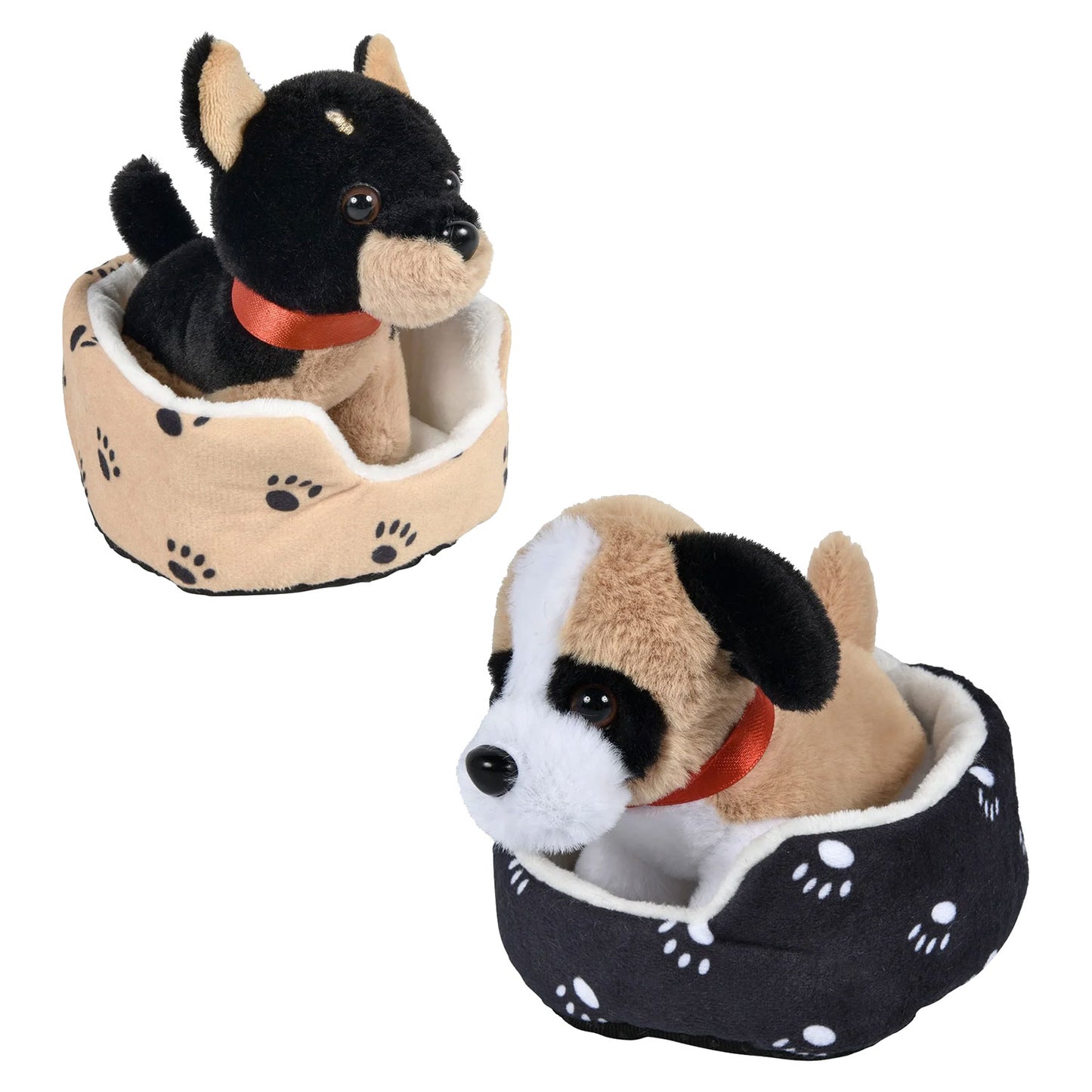 Plush Dog in Pet Bed - Assorted Colors