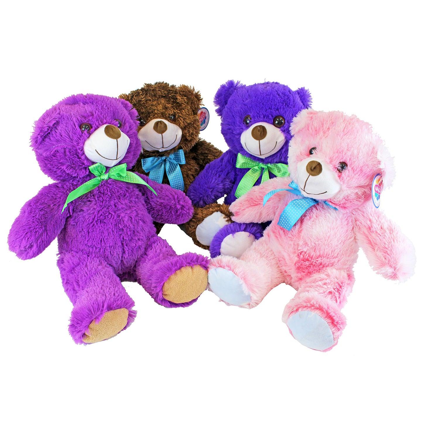 Plush Bear with Ribbon - 22 Inch - Assorted