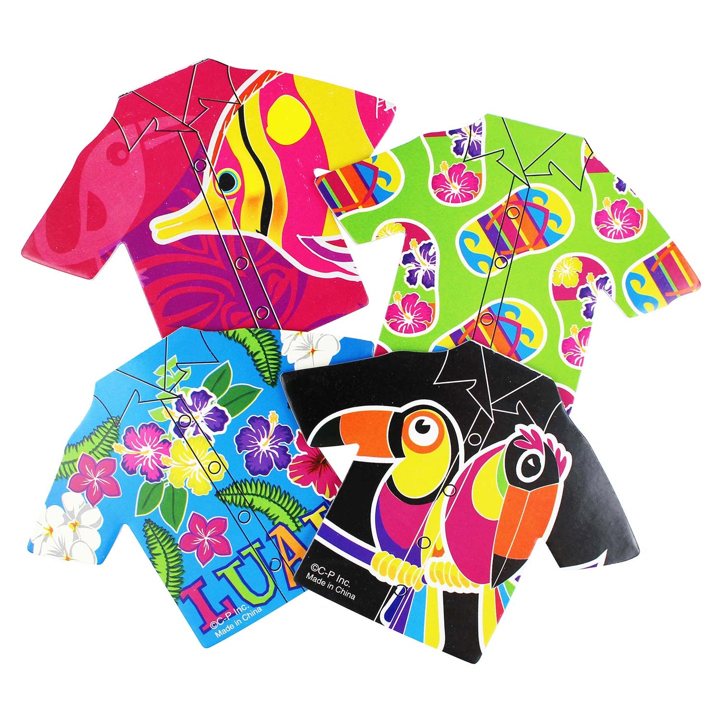 Tropical Shirt Mini Notepads - 12 Count