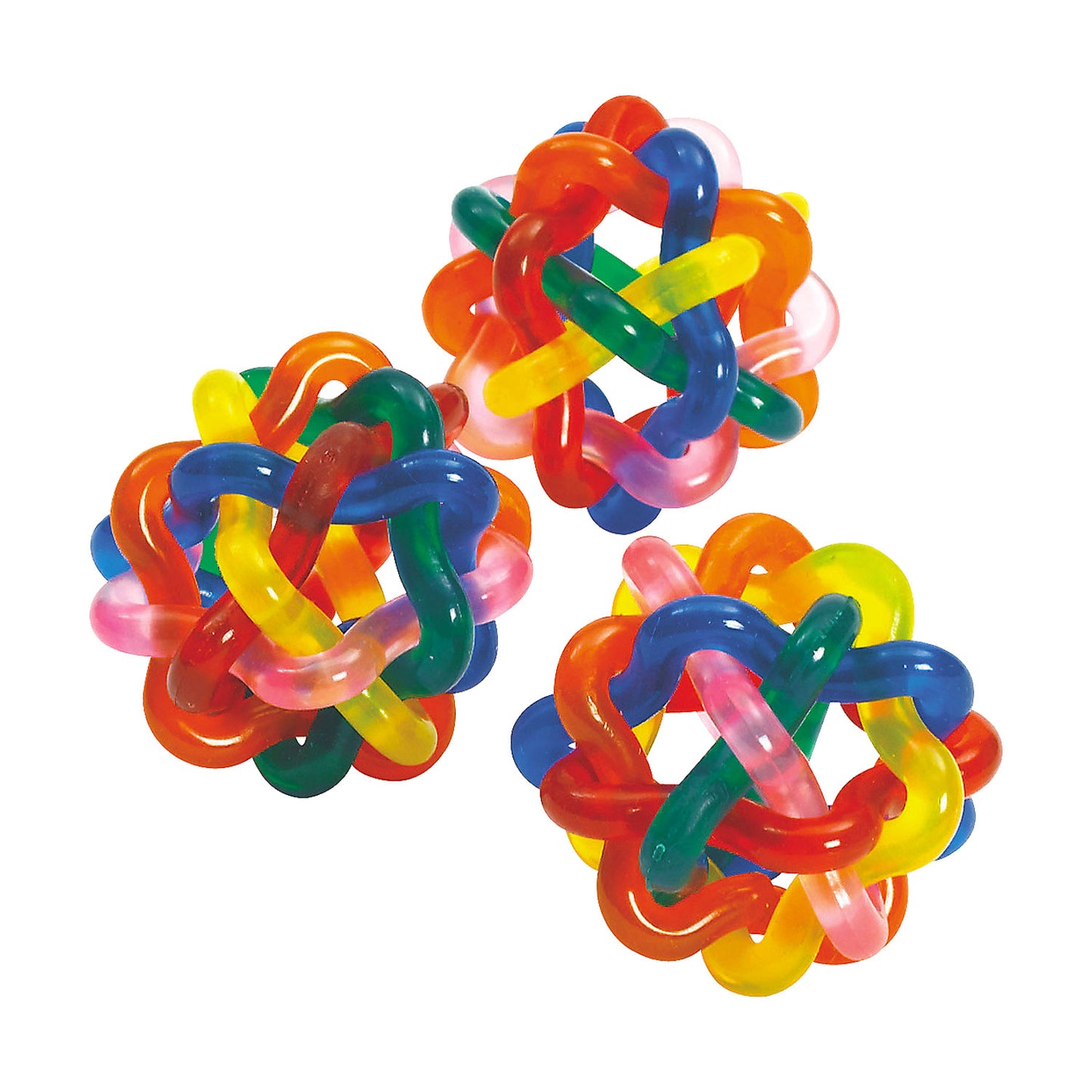 Transparent Intertwine Balls - 1 1/2 Inch - 12 Count