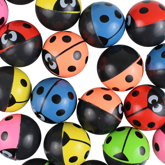 Ladybug Bouncy Balls - 1 1/2 Inch (38mm) - 24 Count