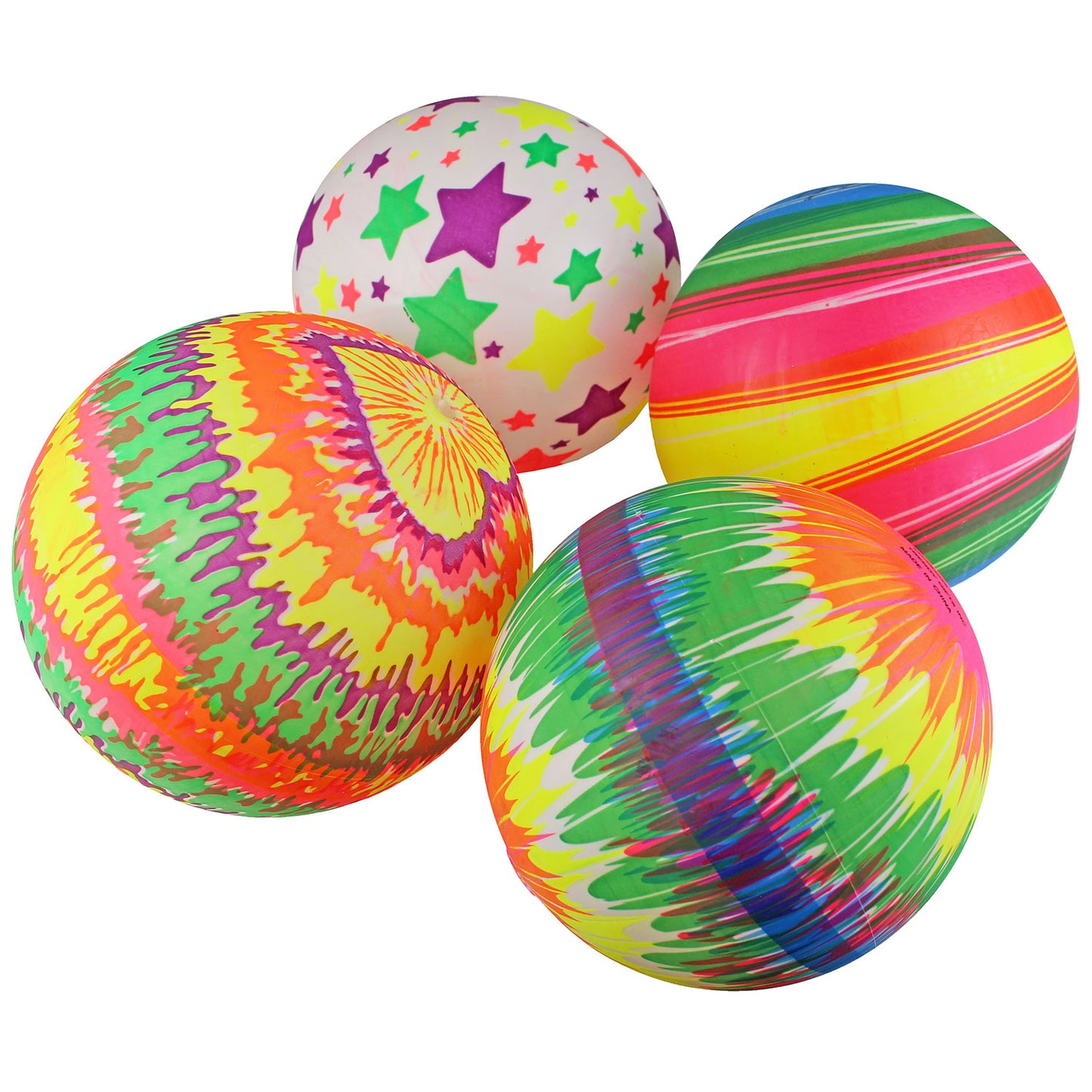 Inflatable Painted Art Balls - 9 Inch - 12 Count