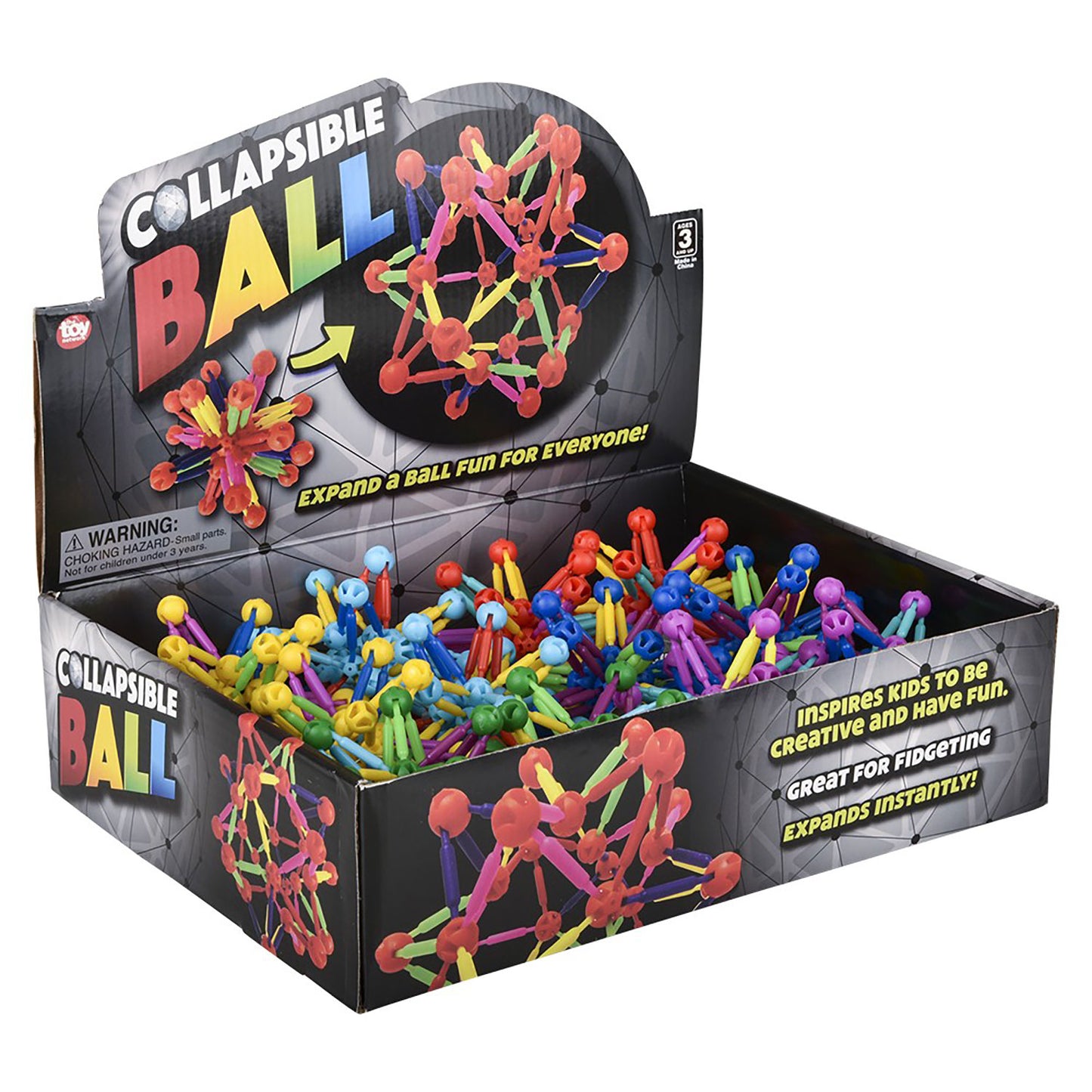 Mini Collapsible Balls - 3 1/2 Inch - 12 Count
