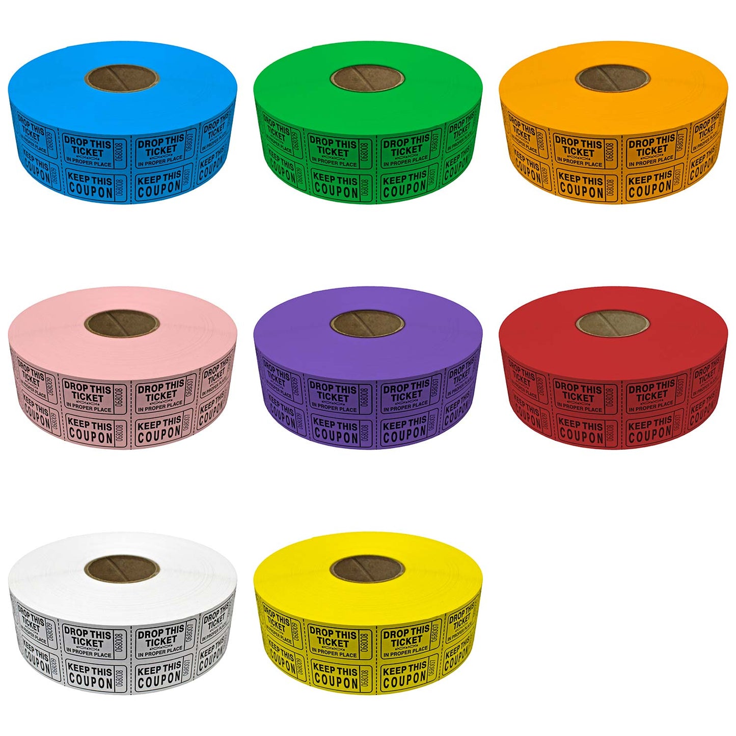 Double Roll Coupon Tickets - 2,000 Piece