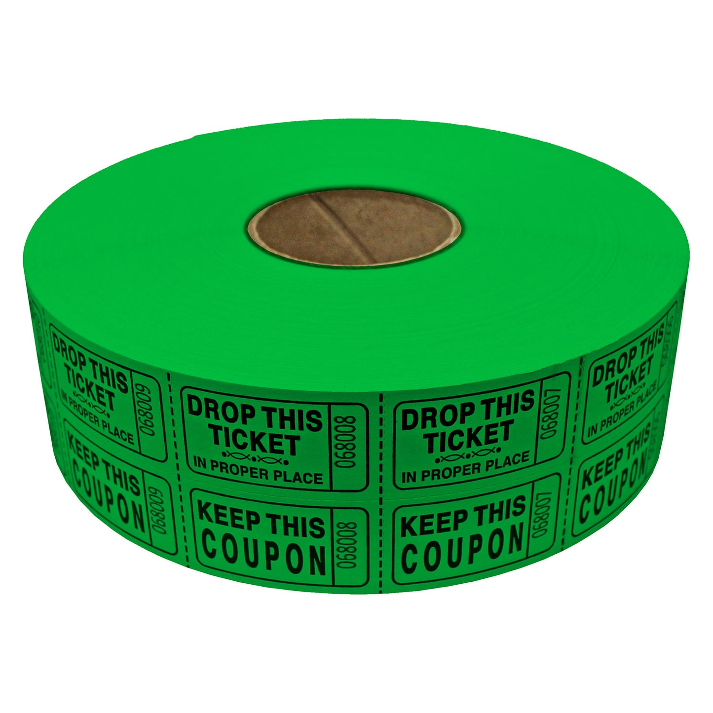 Double Roll Coupon Tickets - 2,000 Piece