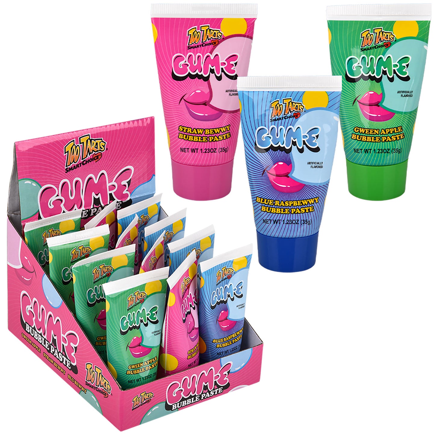 Bubble Paste Gum-E - 12 Count