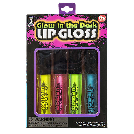 Glow In The Dark Lip Gloss - 4 Count