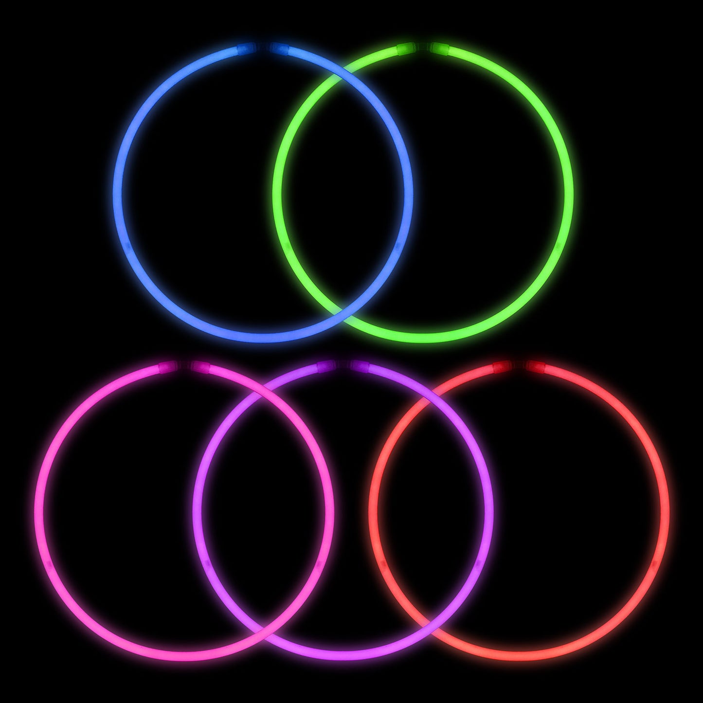 Glow Necklaces - 22 Inch - 50 Count - Assorted Colors
