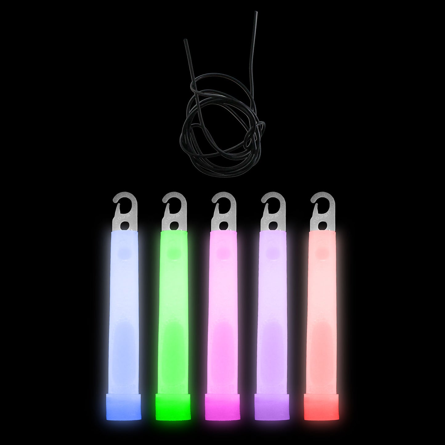 Glow Sticks with Lanyard - 4 Inch - 50 Count - Assorted Colors