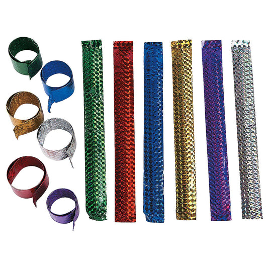 Diamond Metal Slap Bracelets - 12 Count