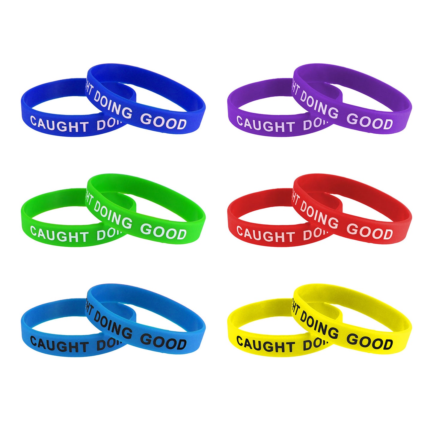 Caught Doing Good Rubber Bracelets - 12 Count
