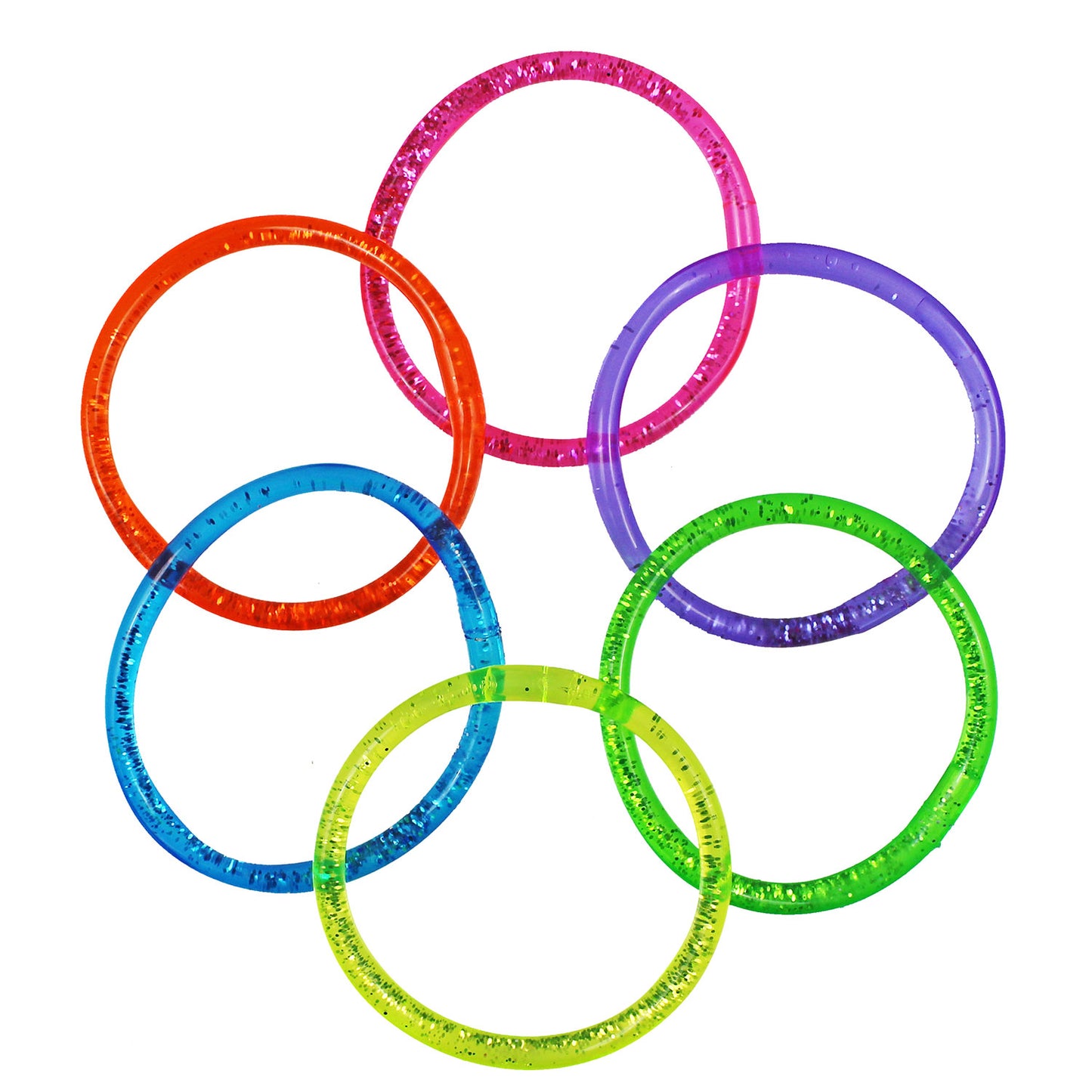 Glitter Water Bracelets - 12 Count