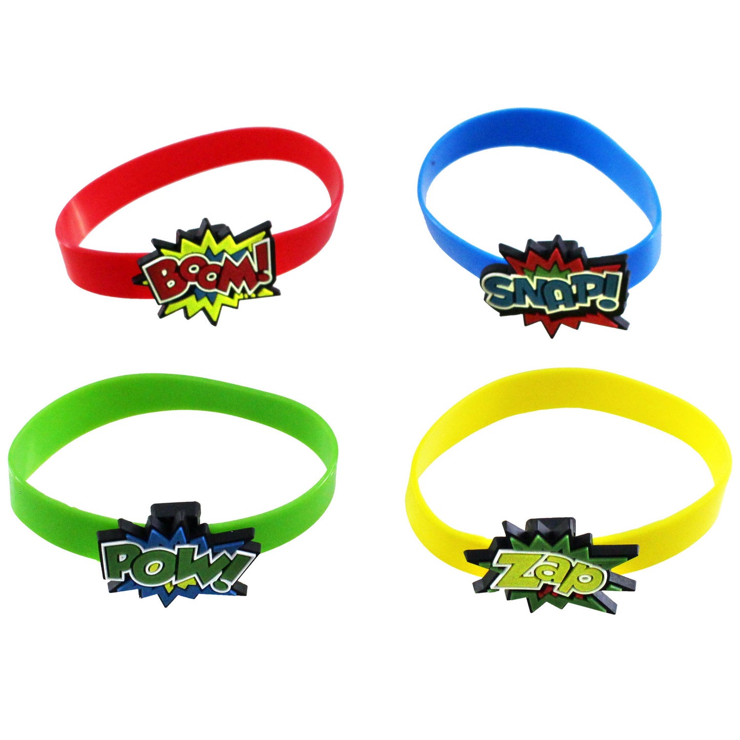 Superhero Unity Bracelets with Icon - 12 Count