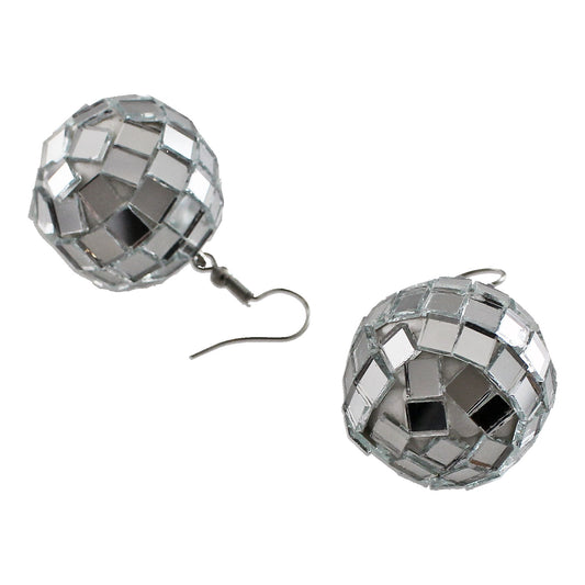 Disco Ball Pierced Earrings Pair