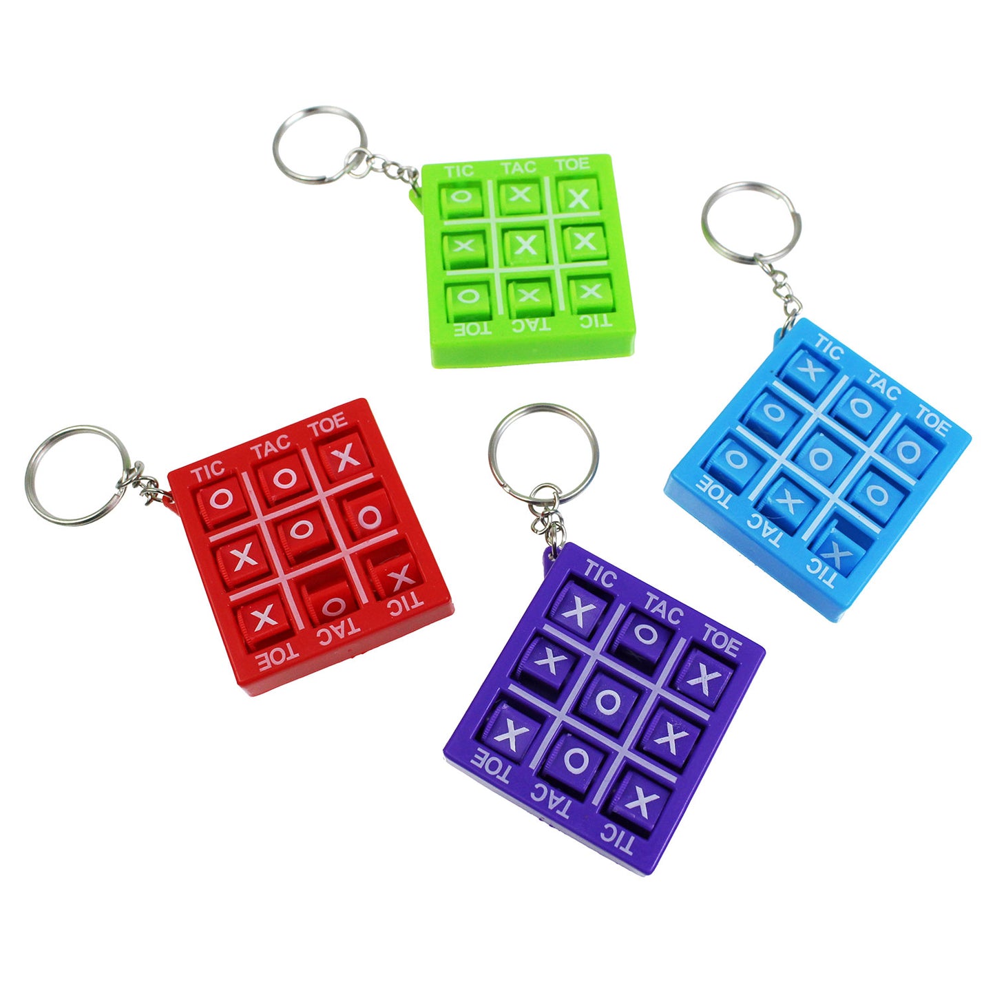 Tic-Tac-Toe Keychains - 12 Count