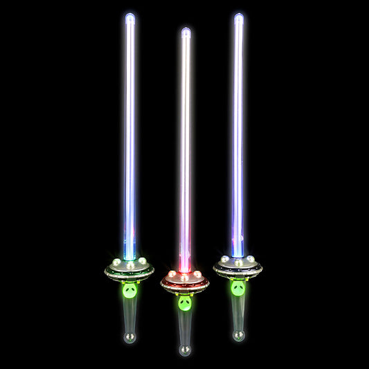 Light Up Alien UFO Sword - 26 Inch - 2 Function - Assorted Colors