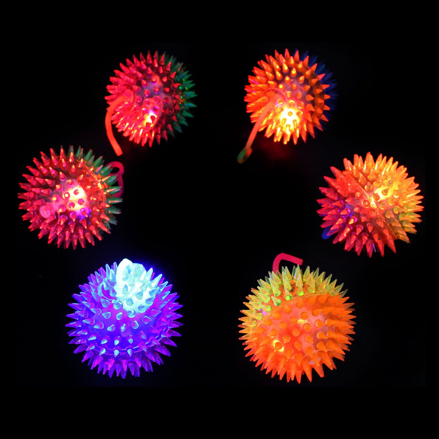 Flashing Squeaky Yo-yo Balls - 12 Count