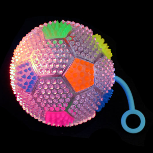 Flashing Clear Squeaky Soccer Yo-yo Balls - 12 Count