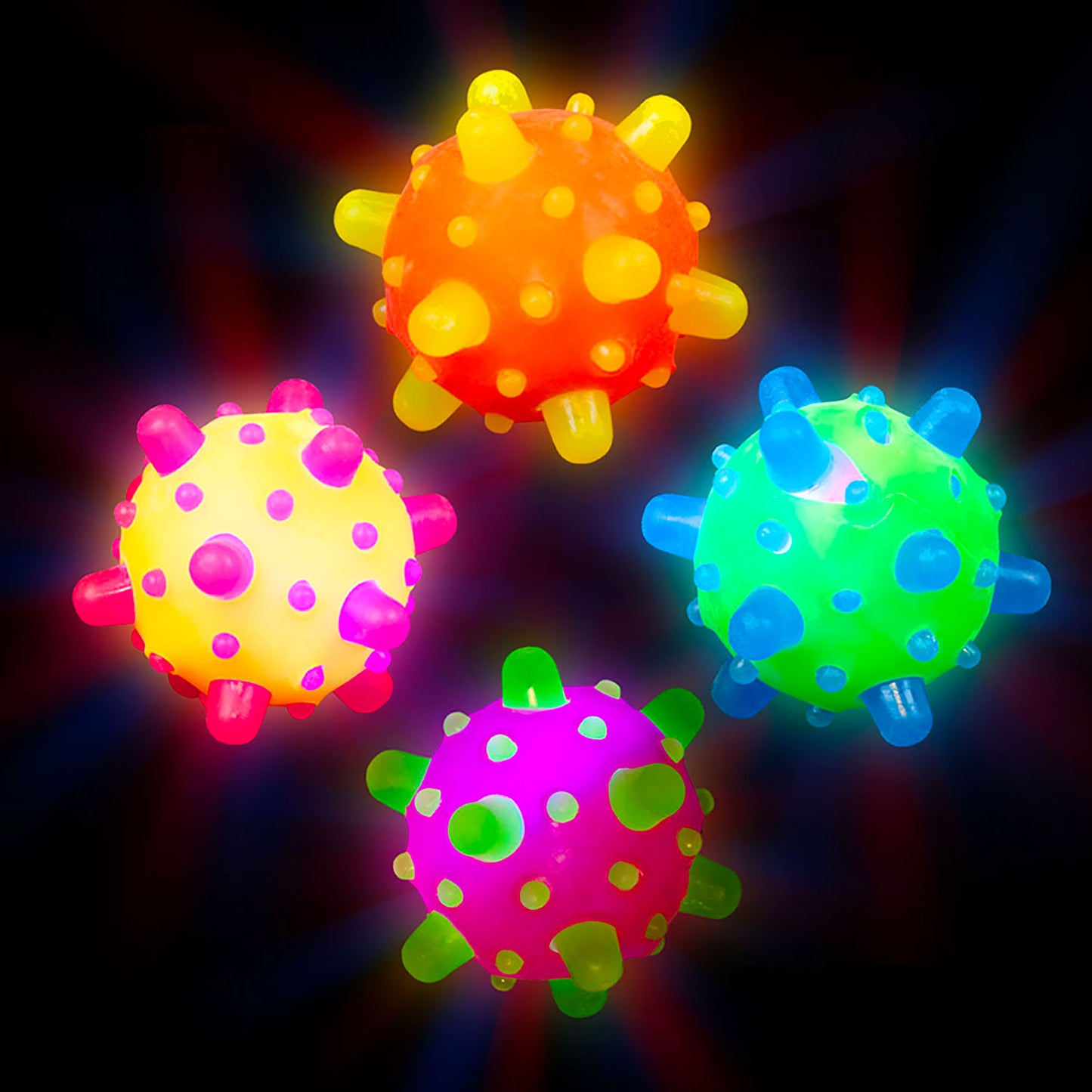 Light Up Space Meteor Balls - 2 1/2 Inch - 12 Count
