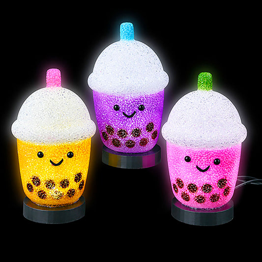 Sparkle Bubble Tea Lamp - 9 Inch - Assorted Colors
