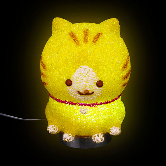 Sparkle Kawaii Cat Lamp - 8 1/2 Inch