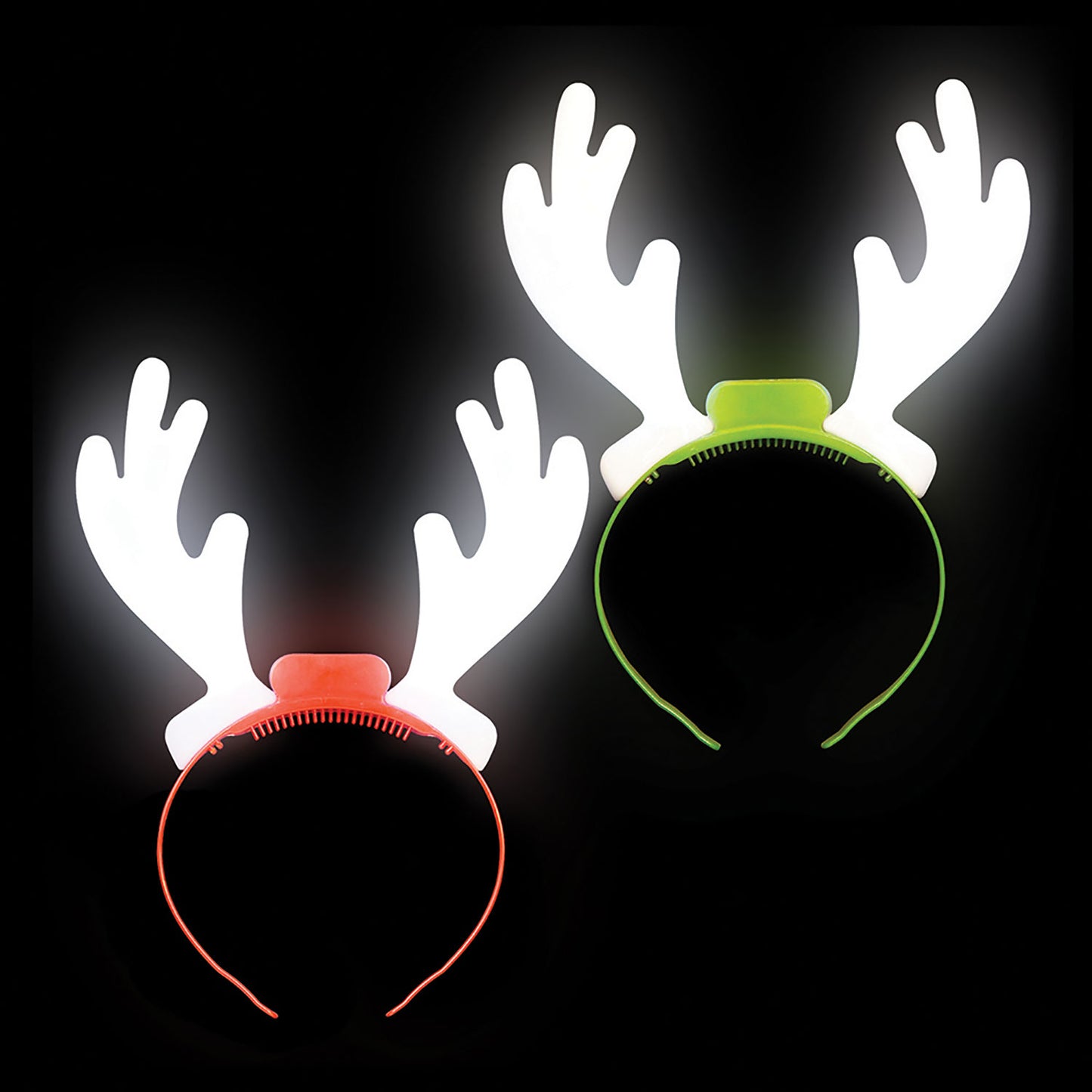Flashing Plastic Antler Headband - Assorted Colors