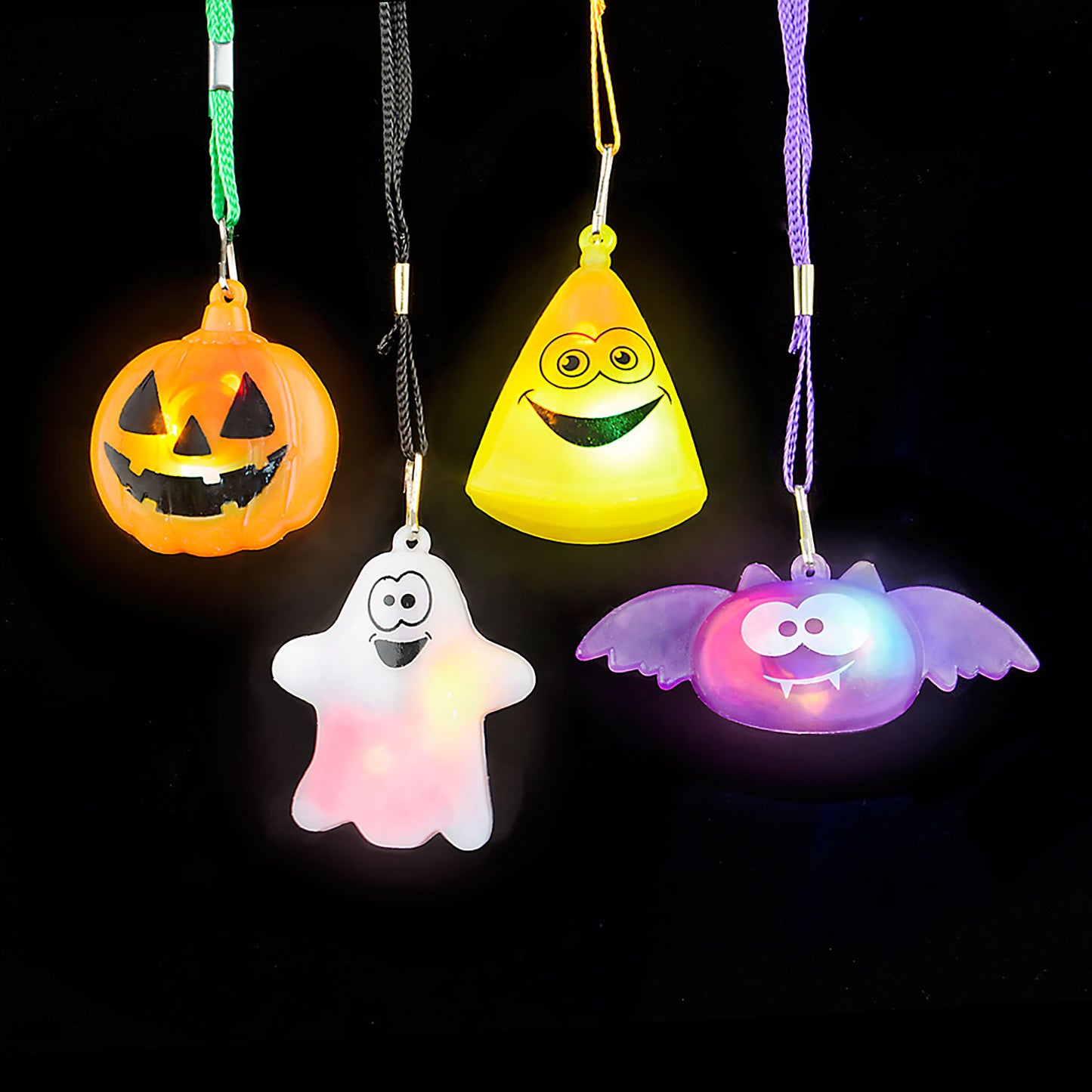 Flashing Halloween Necklaces - 24 Count