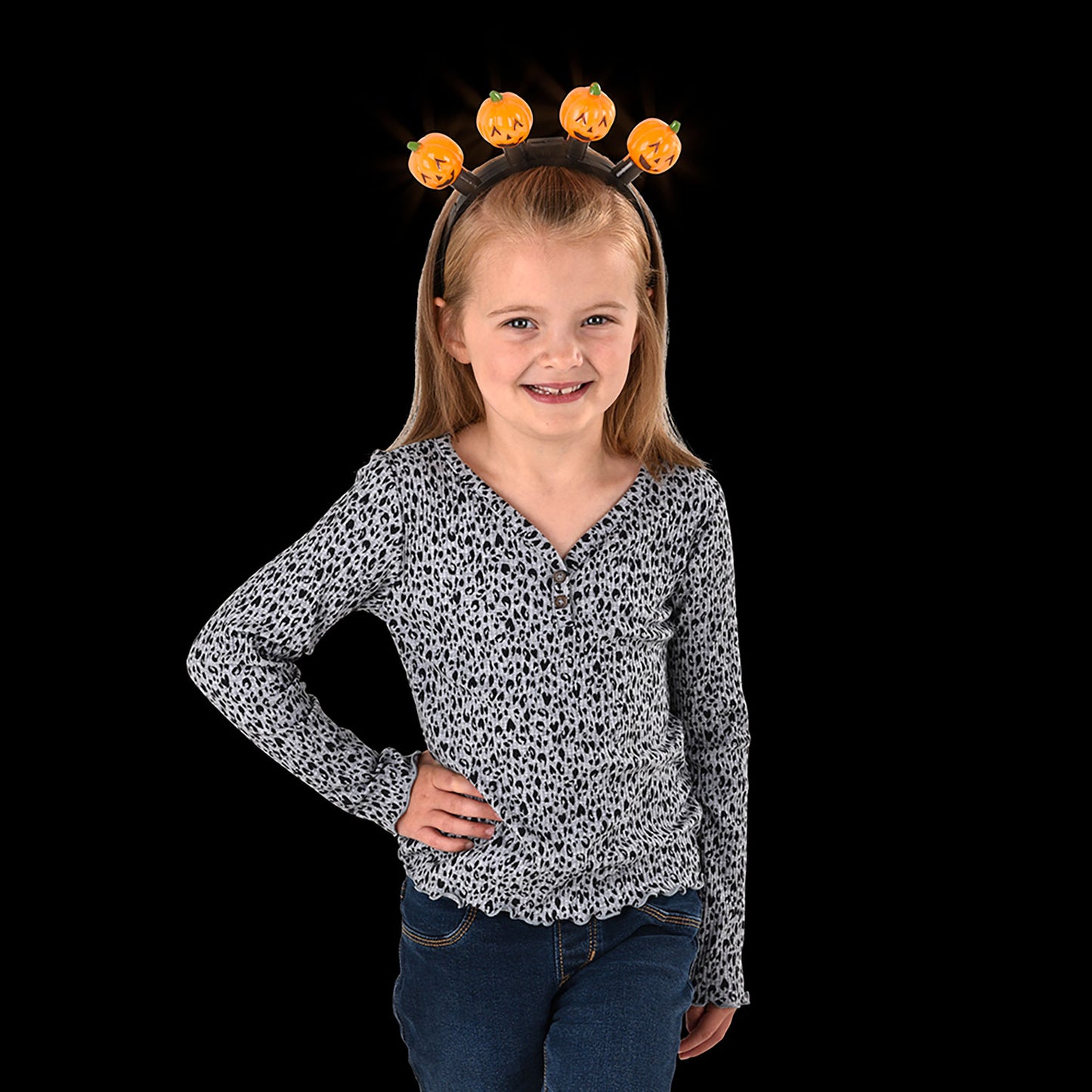 Light-Up Jack-O-Lantern Bulb Headband - 3 Function